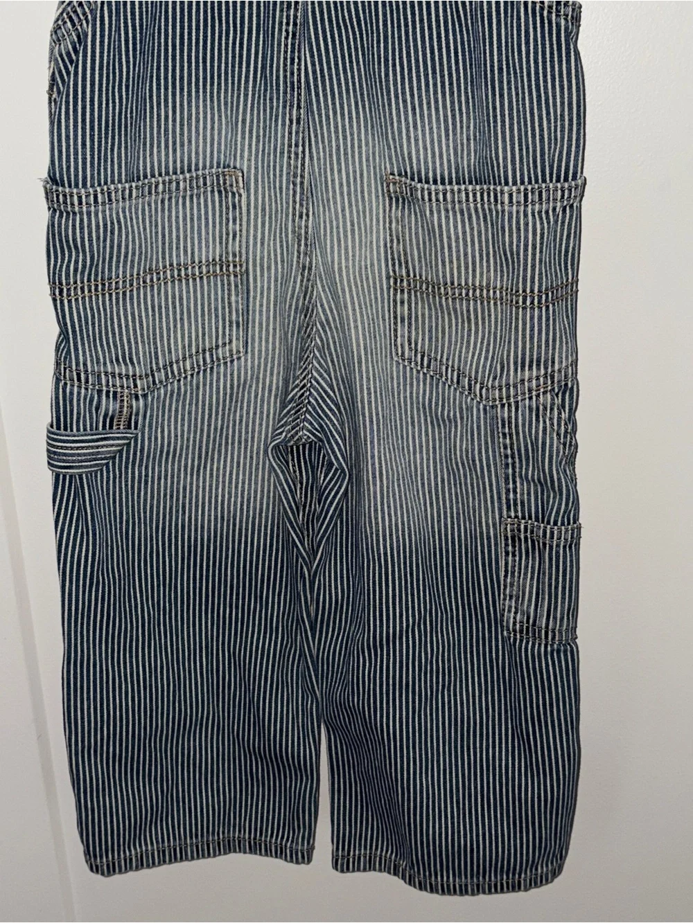 vintage Oshkosh B'Gosh Vestbak railroad stripe overalls sz 3T EUC